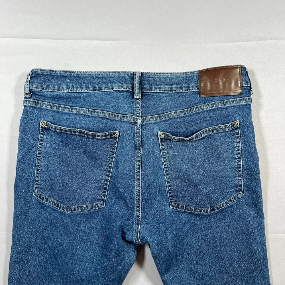 C&A Skinny Jeans Mens 33 Blue Denim Mid Rise Zip Fly Medium Wash Streetwear